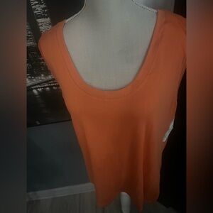 Orange Sleeveless Top 2x
